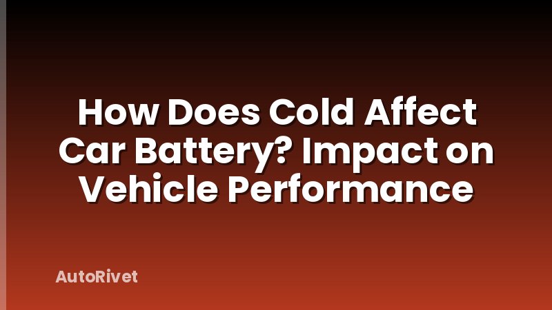 How Does Cold Affect Car Battery? Impact on Vehicle Performance