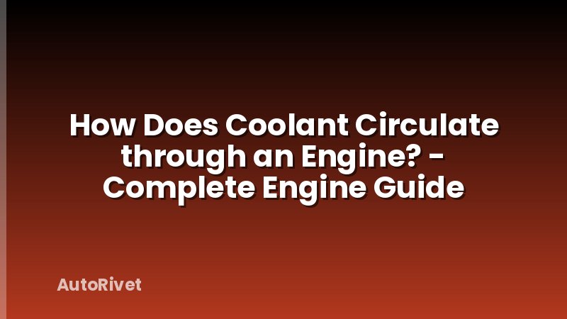 How Does Coolant Circulate through an Engine? - Complete Engine Guide