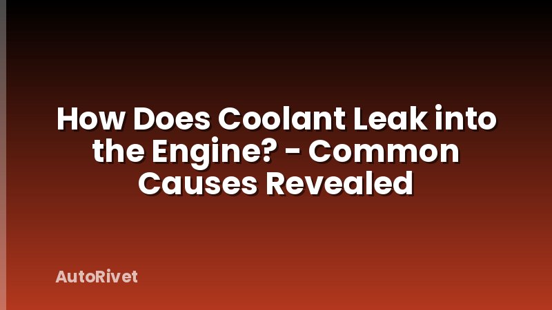How Does Coolant Leak into the Engine? - Common Causes Revealed
