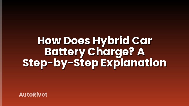 How Does Hybrid Car Battery Charge? A Step-by-Step Explanation
