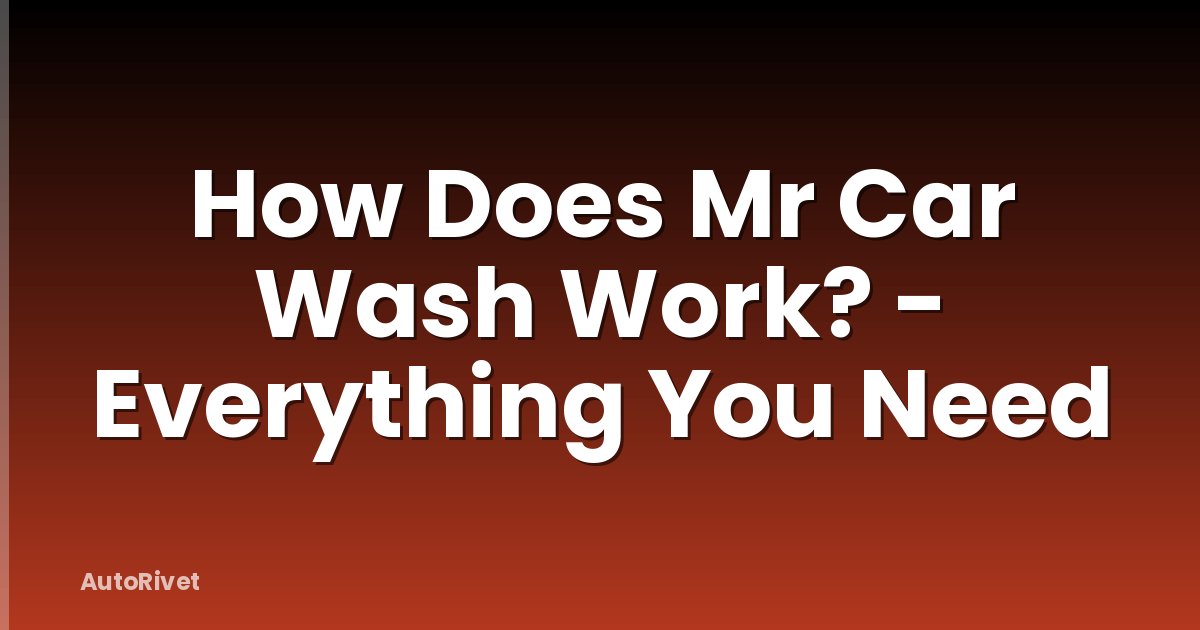 How Does Mr Car Wash Work? - Everything You Need