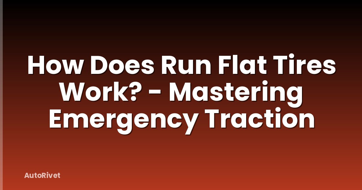 How Does Run Flat Tires Work? - Mastering Emergency Traction
