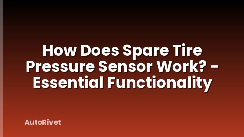 How Does Spare Tire Pressure Sensor Work? - Essential Functionality