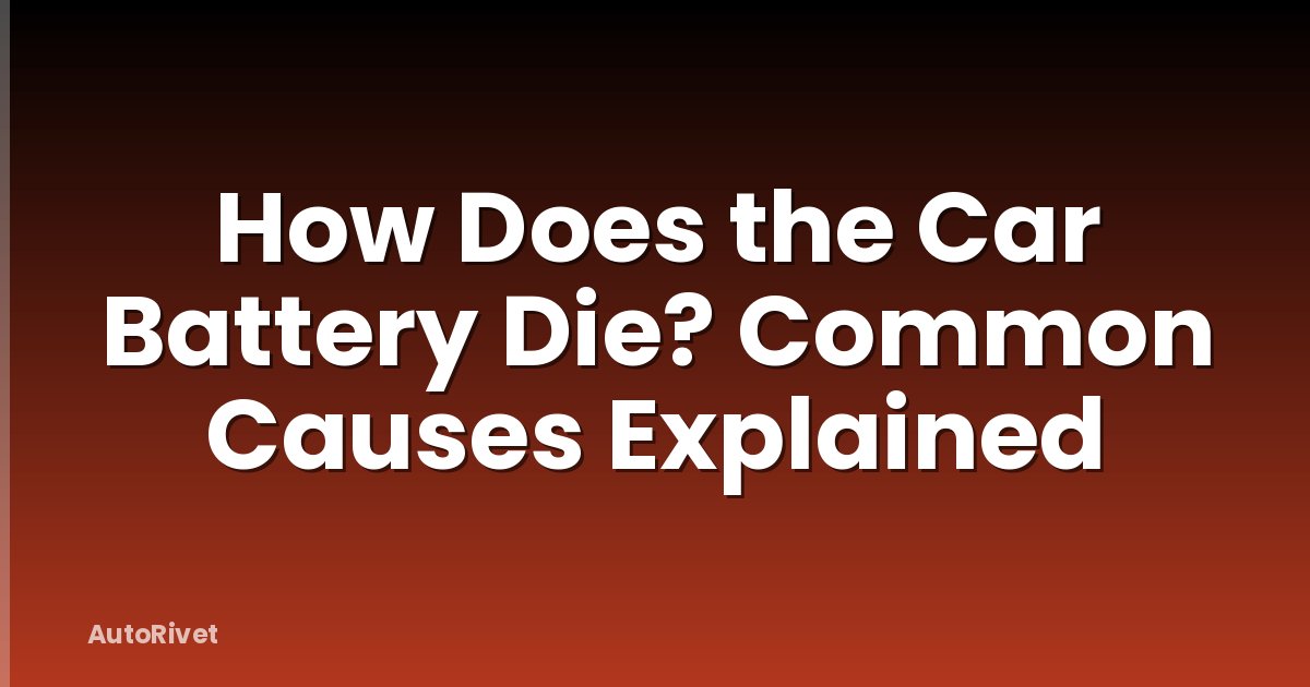 How Does the Car Battery Die? Common Causes Explained