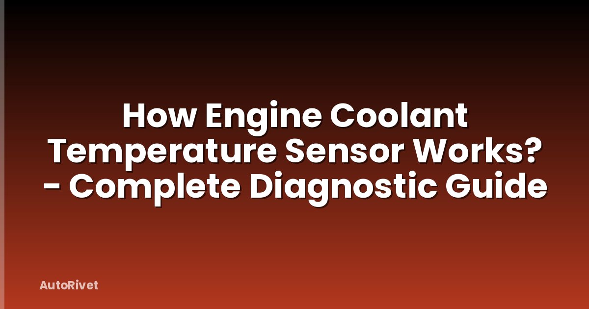 How Engine Coolant Temperature Sensor Works? - Complete Diagnostic Guide