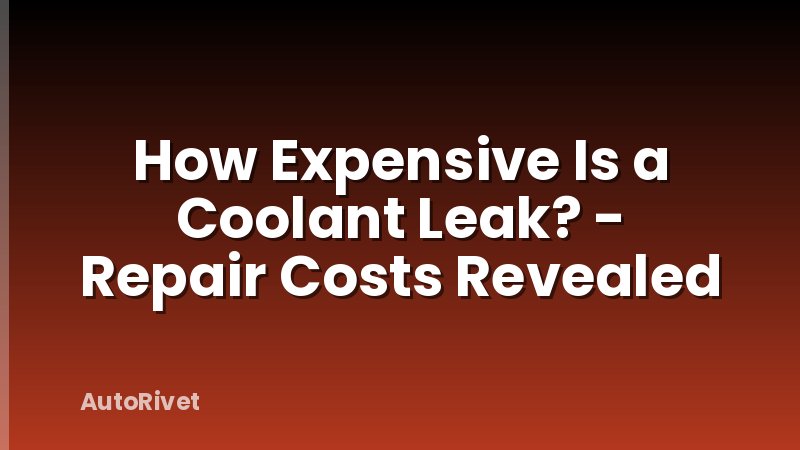 How Expensive Is a Coolant Leak? - Repair Costs Revealed