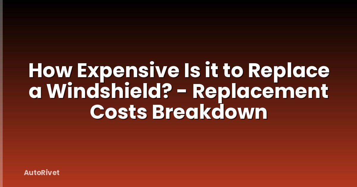 How Expensive Is it to Replace a Windshield? - Replacement Costs Breakdown