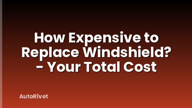 How Expensive to Replace Windshield? - Your Total Cost