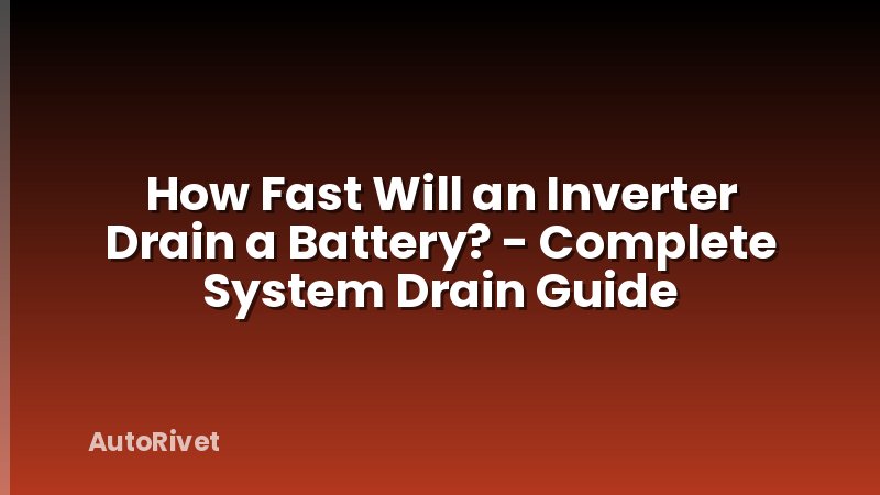 How Fast Will an Inverter Drain a Battery? - Complete System Drain Guide