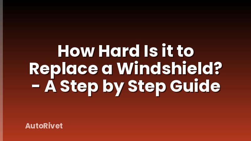 How Hard Is it to Replace a Windshield? - A Step by Step Guide