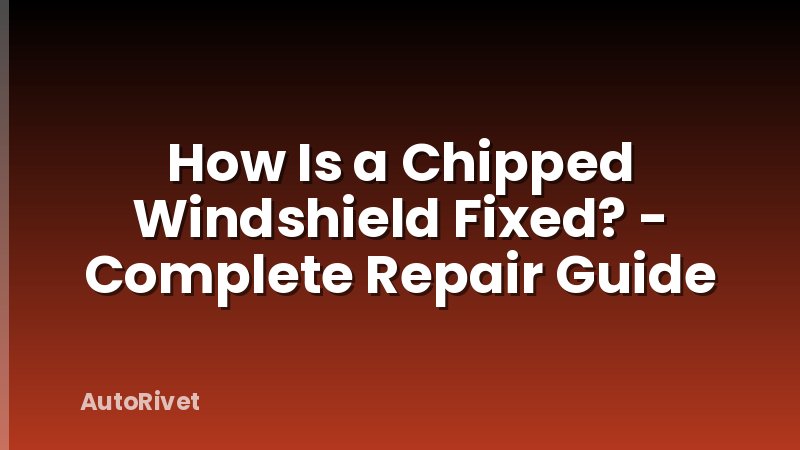 How Is a Chipped Windshield Fixed? - Complete Repair Guide