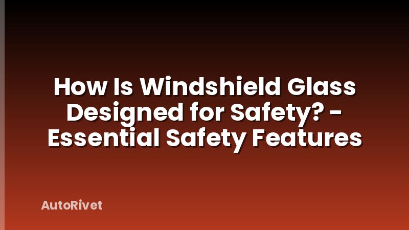 How Is Windshield Glass Designed for Safety? - Essential Safety Features