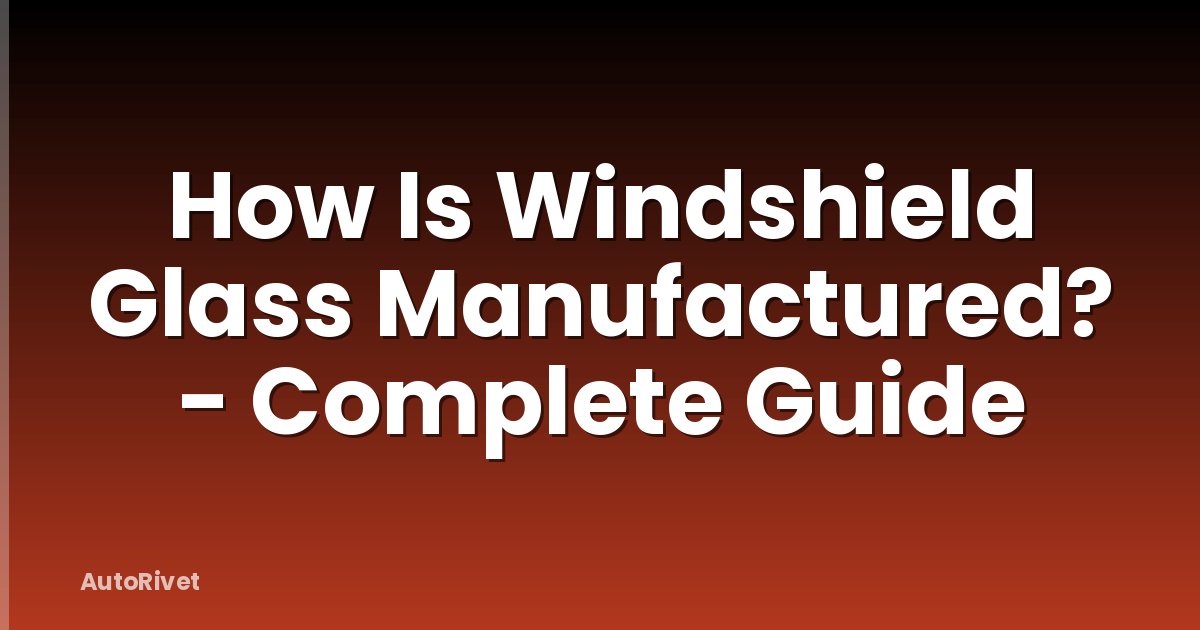 How Is Windshield Glass Manufactured? - Complete Guide