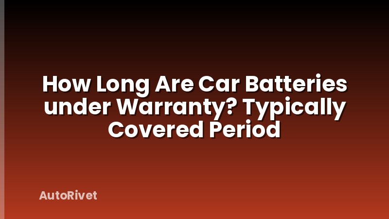 How Long Are Car Batteries under Warranty? Typically Covered Period