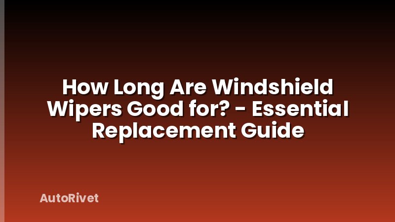How Long Are Windshield Wipers Good for? - Essential Replacement Guide