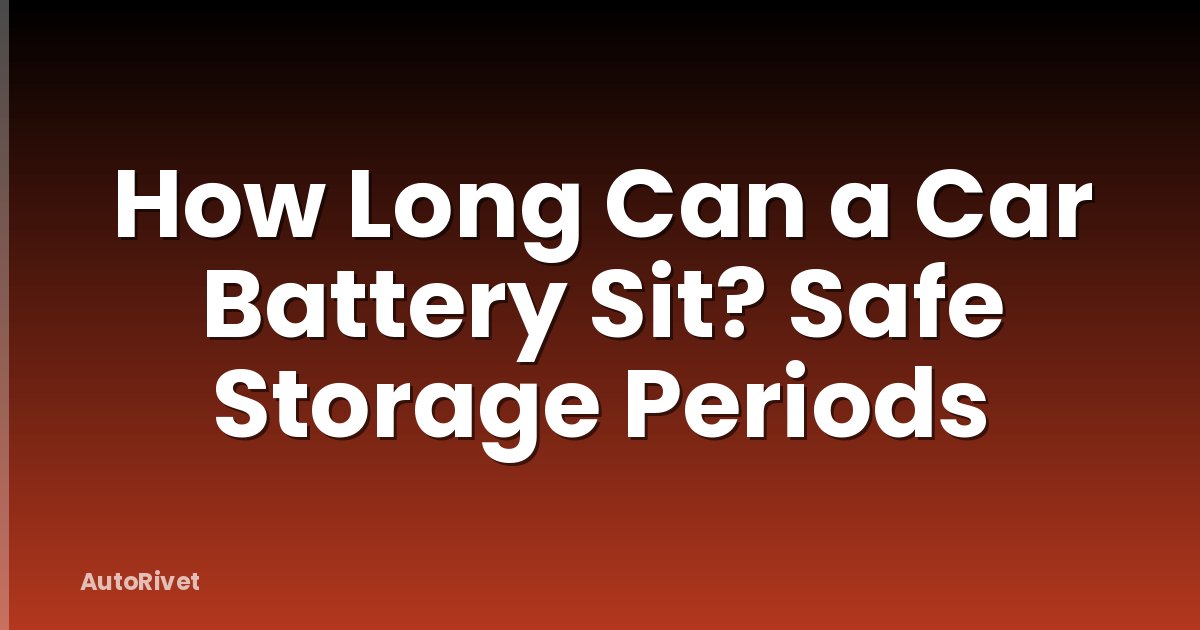 How Long Can a Car Battery Sit? Safe Storage Periods
