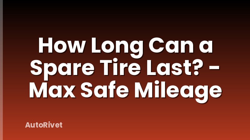 How Long Can a Spare Tire Last? - Max Safe Mileage