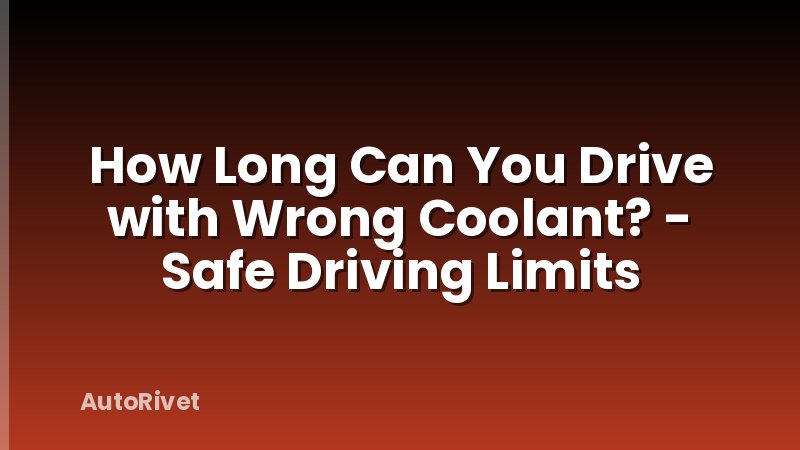 How Long Can You Drive with Wrong Coolant? - Safe Driving Limits