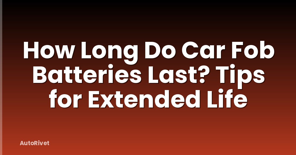 How Long Do Car Fob Batteries Last? Tips for Extended Life
