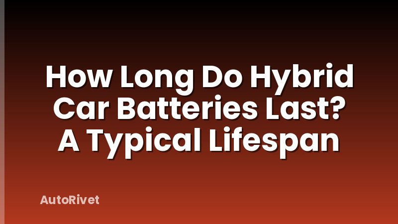 How Long Do Hybrid Car Batteries Last? A Typical Lifespan