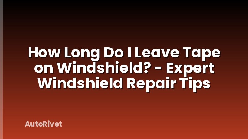 How Long Do I Leave Tape on Windshield? - Expert Windshield Repair Tips