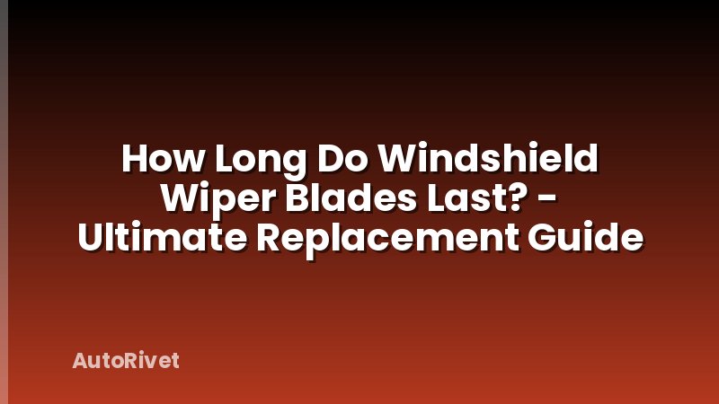 How Long Do Windshield Wiper Blades Last? - Ultimate Replacement Guide