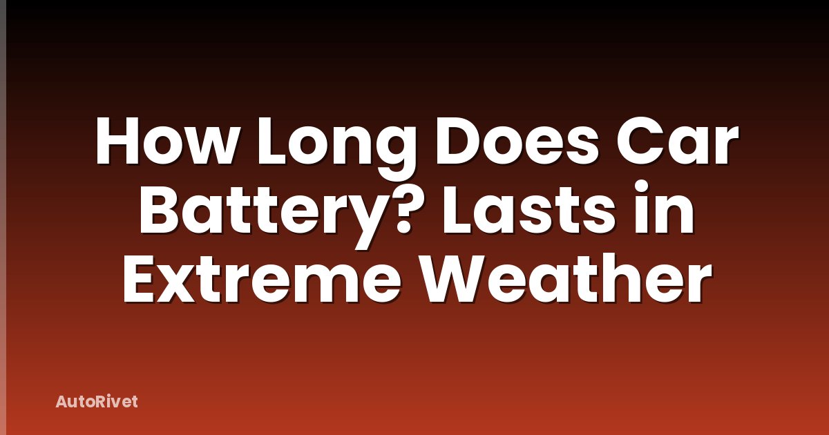 How Long Does Car Battery? Lasts in Extreme Weather