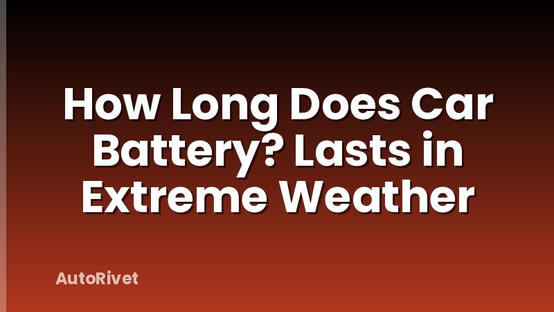 How Long Does Car Battery? Lasts in Extreme Weather