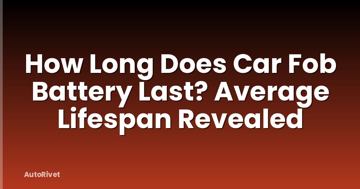 How Long Does Car Fob Battery Last? Average Lifespan Revealed