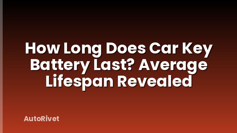 How Long Does Car Key Battery Last? Average Lifespan Revealed