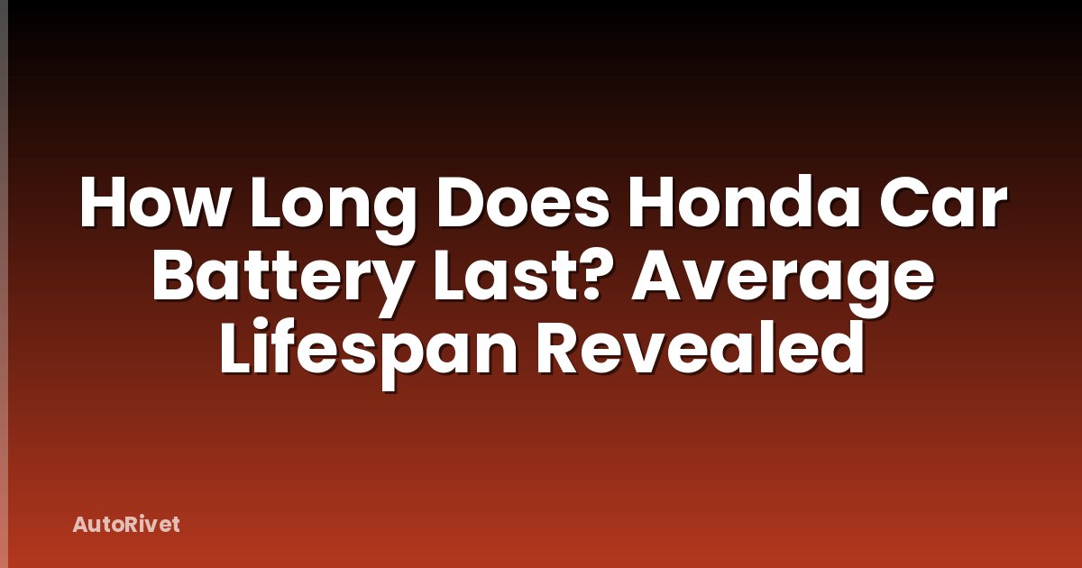 How Long Does Honda Car Battery Last? Average Lifespan Revealed