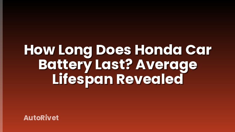 How Long Does Honda Car Battery Last? Average Lifespan Revealed