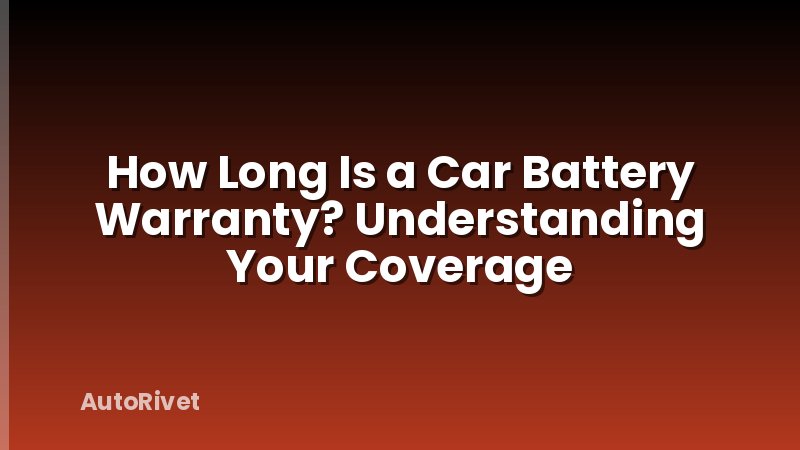 How Long Is a Car Battery Warranty? Understanding Your Coverage