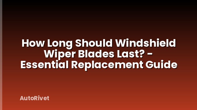 How Long Should Windshield Wiper Blades Last? - Essential Replacement Guide