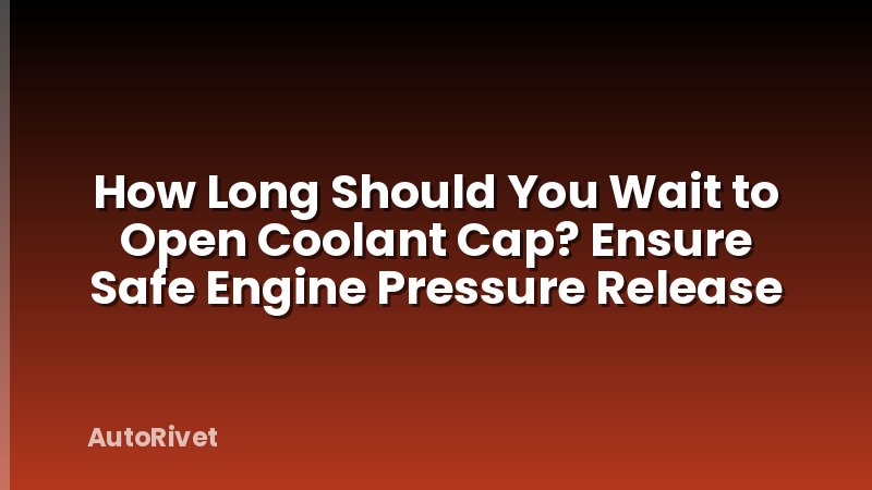 How Long Should You Wait to Open Coolant Cap? Ensure Safe Engine Pressure Release