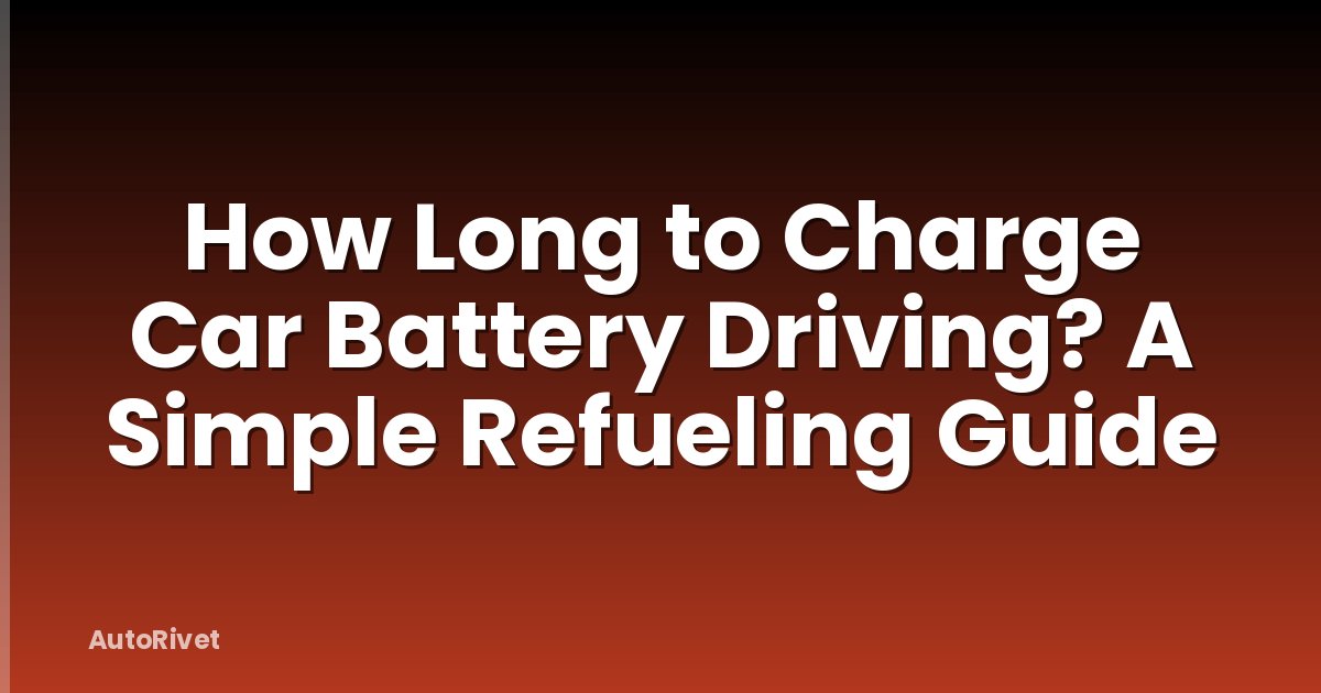 How Long to Charge Car Battery Driving? A Simple Refueling Guide