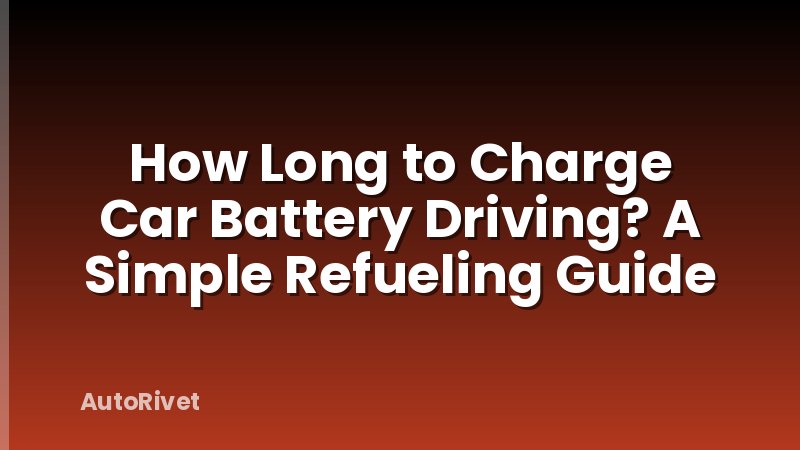 How Long to Charge Car Battery Driving? A Simple Refueling Guide