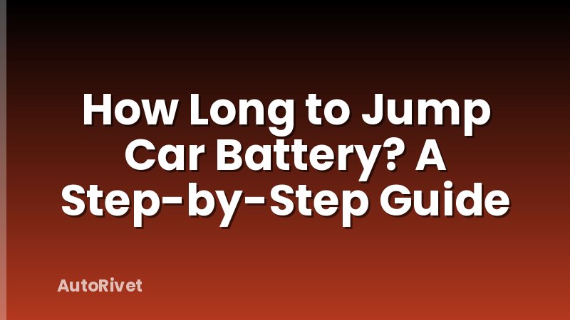 How Long to Jump Car Battery? A Step-by-Step Guide