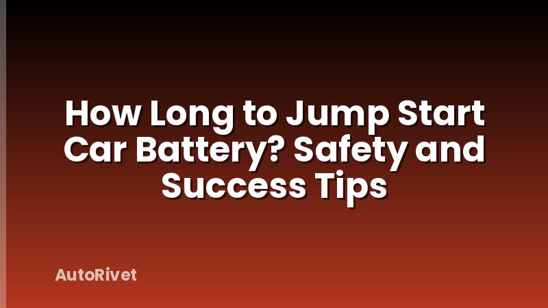 How Long to Jump Start Car Battery? Safety and Success Tips