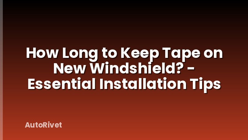 How Long to Keep Tape on New Windshield? - Essential Installation Tips