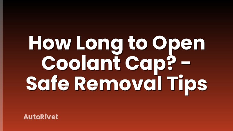How Long to Open Coolant Cap? - Safe Removal Tips