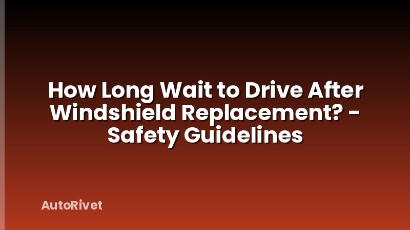 How Long Wait to Drive After Windshield Replacement? - Safety Guidelines