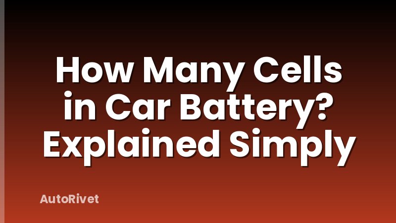How Many Cells in Car Battery? Explained Simply