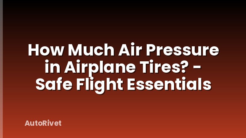 How Much Air Pressure in Airplane Tires? - Safe Flight Essentials