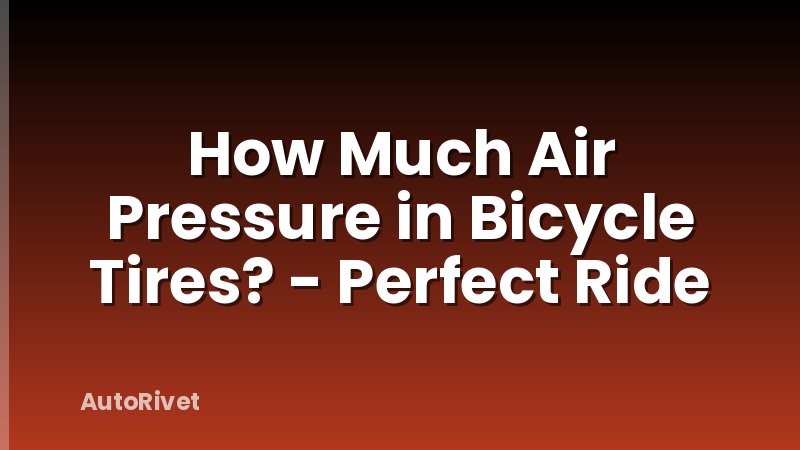 How Much Air Pressure in Bicycle Tires? - Perfect Ride
