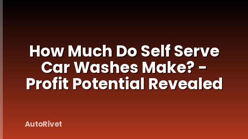 How Much Do Self Serve Car Washes Make? - Profit Potential Revealed