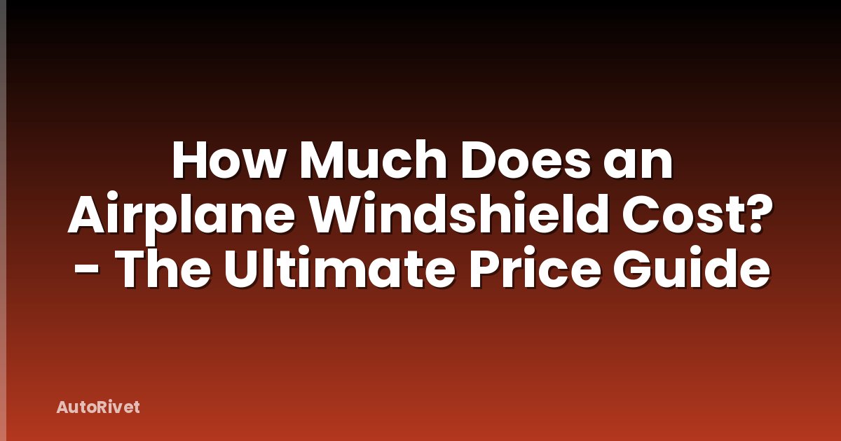 How Much Does an Airplane Windshield Cost? - The Ultimate Price Guide