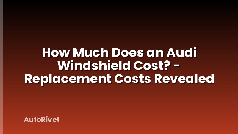 How Much Does an Audi Windshield Cost? - Replacement Costs Revealed