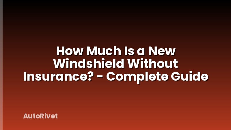 How Much Is a New Windshield Without Insurance? - Complete Guide