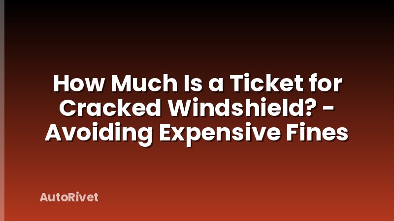 How Much Is a Ticket for Cracked Windshield? - Avoiding Expensive Fines